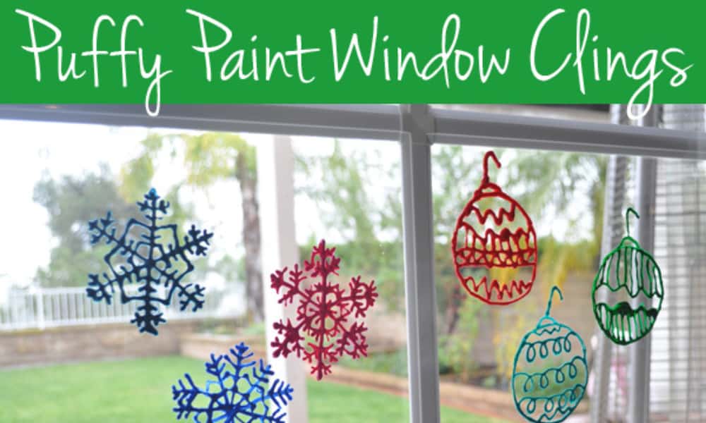 Puffy paint window decorations