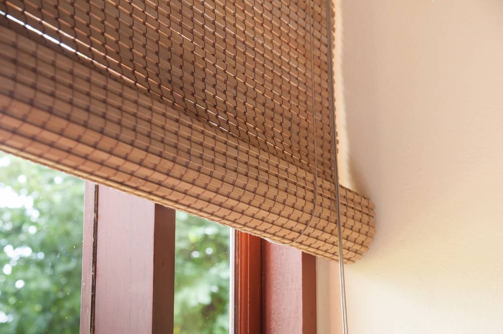 Indoor Outdoor Window Blinds Natural Bamboo Roll Up Shade Sun 4'-6' in 2 Colors 