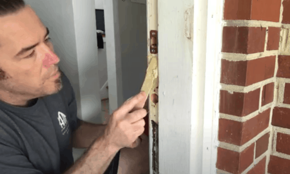 how to repair dents in wood door frame