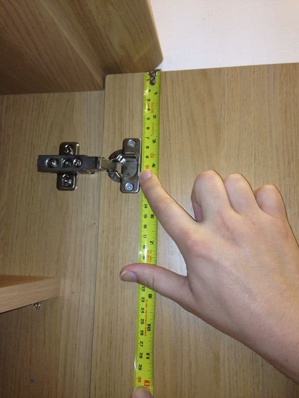 Identify and Measure the Position of the Hinges