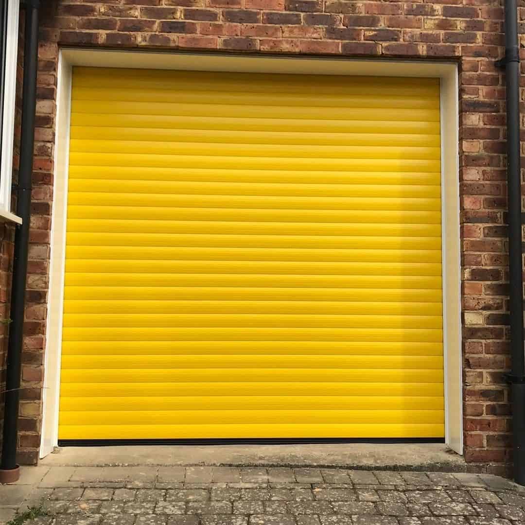 Colorful Yellow Garage Door
