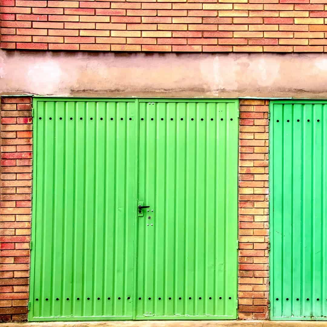 Daring Green Garage Door
