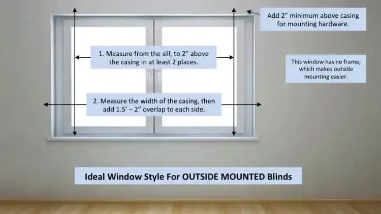 How to measure for outside mounts